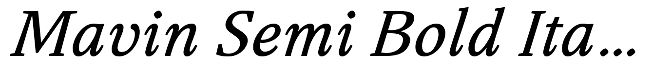 Mavin Semi Bold Italic